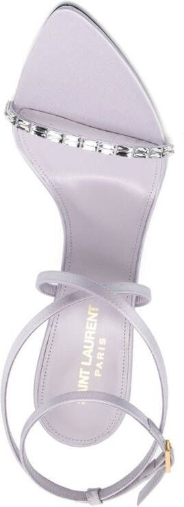 Saint Laurent Sandalen met open neus Paars