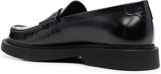 Saint Laurent Teddy Penny leren loafers Zwart