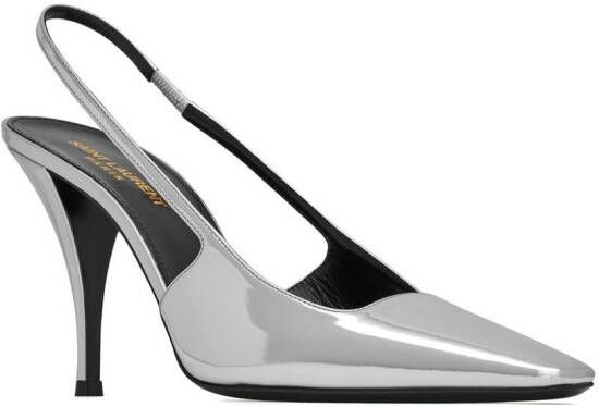 Saint Laurent Tom slingback pumps Zilver