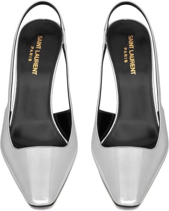 Saint Laurent Tom slingback pumps Zilver