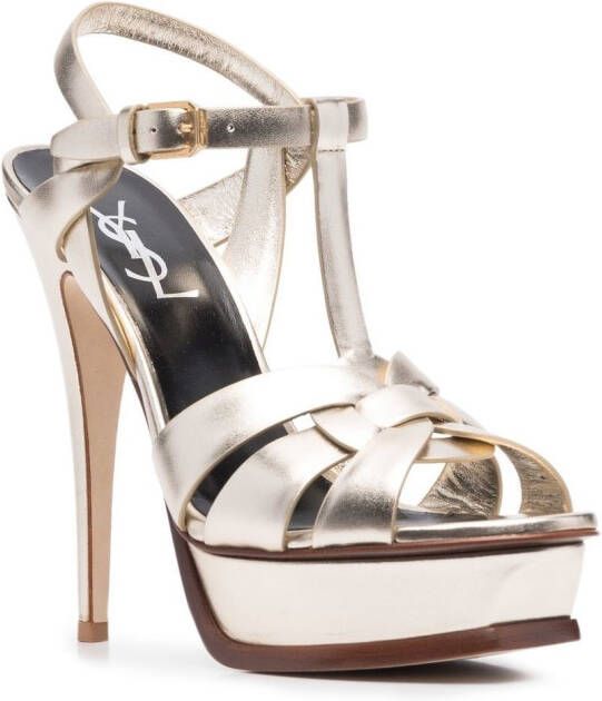 Saint Laurent Tribute 105 sandalen Metallic