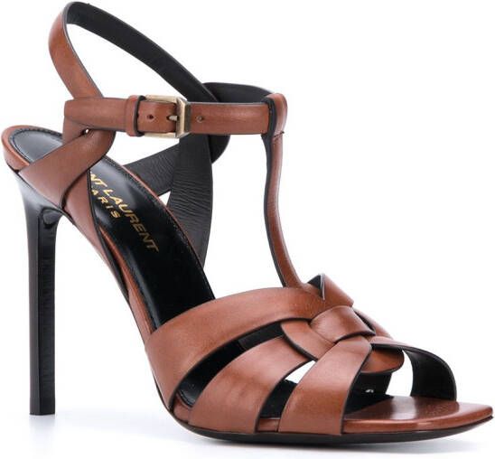 Saint Laurent Tribute sandalen Bruin