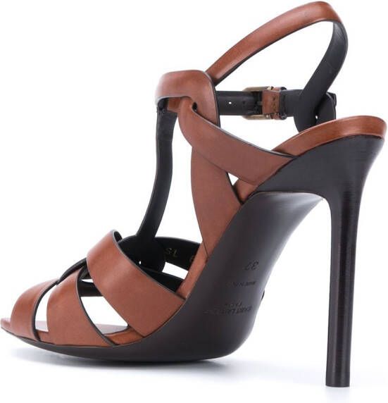 Saint Laurent Tribute sandalen Bruin