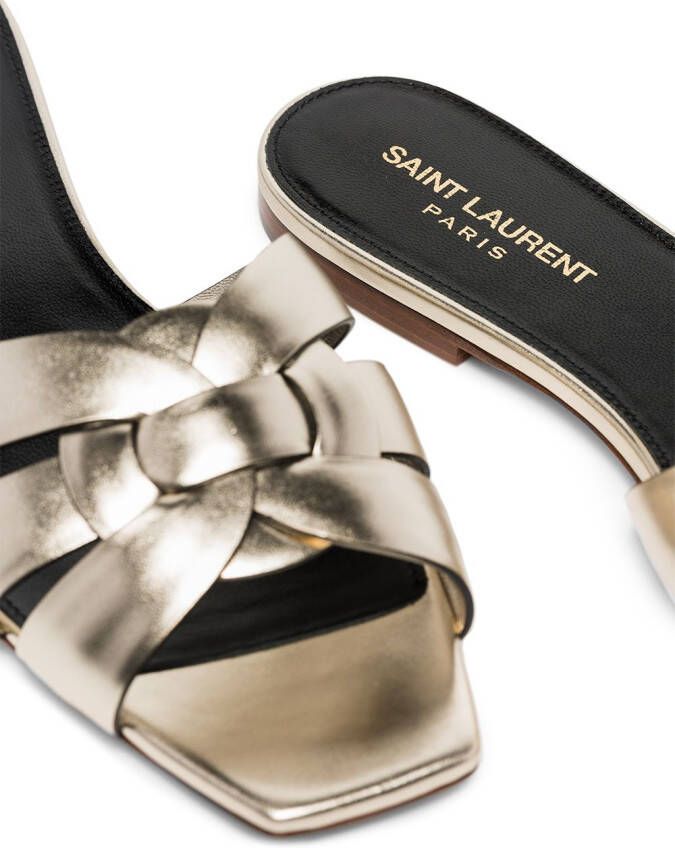 Saint Laurent Tribute sandalen Goud