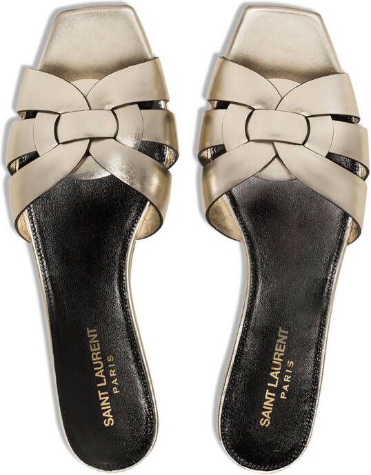 Saint Laurent Tribute sandalen Goud