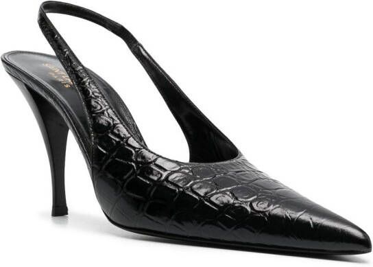 Saint Laurent Viper slingback pumps Zwart