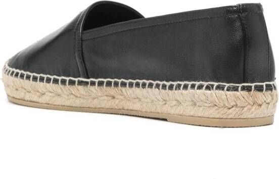 Saint Laurent YSL espadrilles met reliëf Zwart