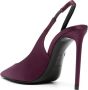 Saint Laurent Zoe leren pumps Paars - Thumbnail 3