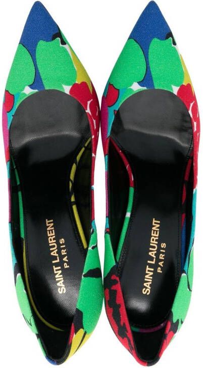 Saint Laurent Zoe pumps met bloemenprint Groen