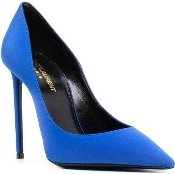 Saint Laurent Zoe pumps met puntige neus Blauw