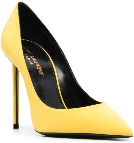 Saint Laurent Zoe pumps met puntige neus Geel