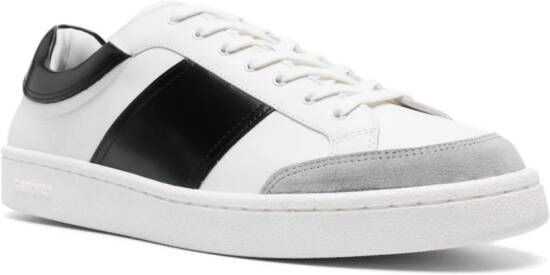 SANDRO Leren sneakers met vlakken Wit