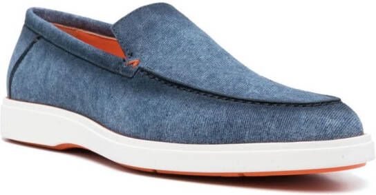 Santoni Loafers met ronde neus Blauw