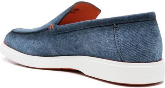 Santoni Loafers met ronde neus Blauw