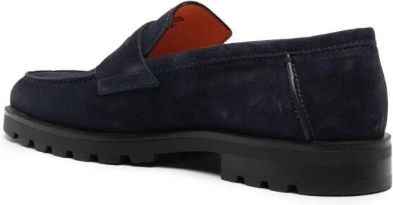 Santoni Penny loafers met ronde neus Blauw