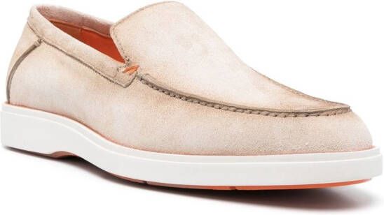 Santoni Suède loafers Beige