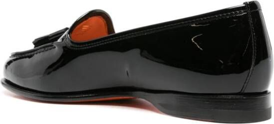 Santoni Andrea loafers van lakleer Zwart