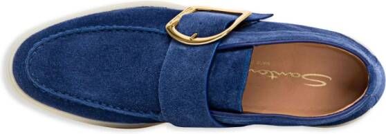 Santoni Suède enkellaarzen Blauw