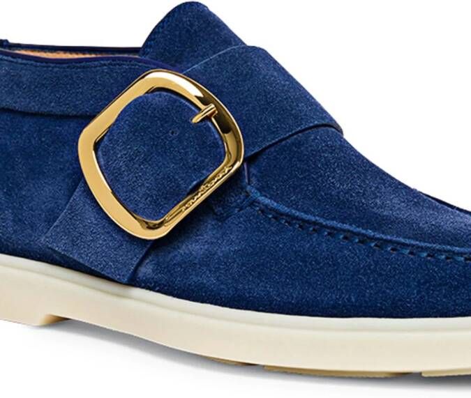 Santoni Suède enkellaarzen Blauw