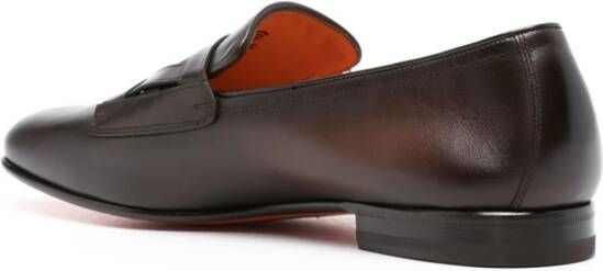 Santoni Carlos leren gespschoenen Bruin