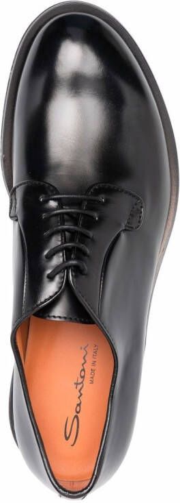 Santoni Derby veterschoenen Zwart