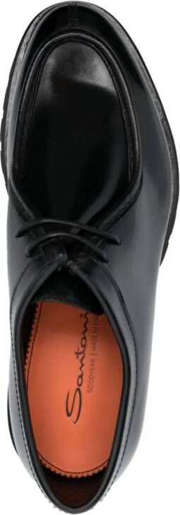 Santoni Derby veterschoenen Zwart