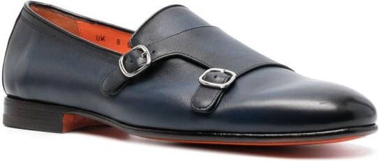 Santoni Leren schoenen Blauw