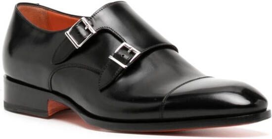 Santoni Leren schoenen Zwart