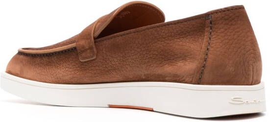 Santoni Dread leren loafers Bruin