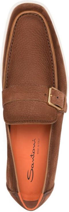 Santoni Dread leren loafers Bruin