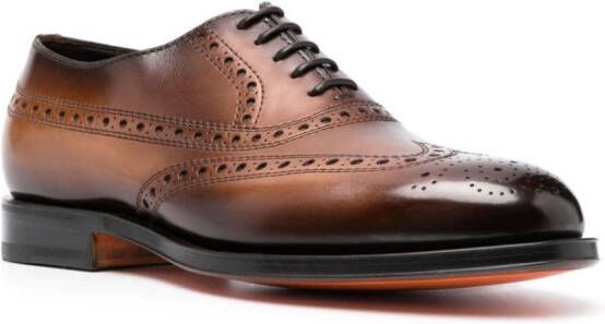 Santoni Oxford schoenen met kleurverloop Bruin