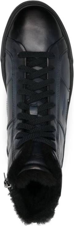 Santoni High-top leren sneakers Blauw