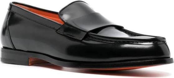 Santoni Laife leren loafers Zwart