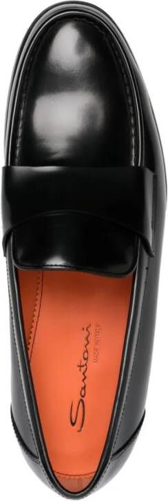 Santoni Laife leren loafers Zwart