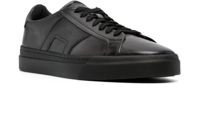 Santoni Leren sneakers Zwart