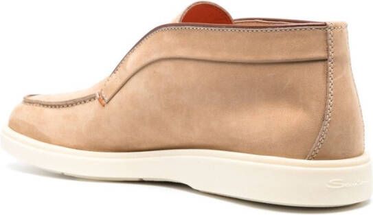 Santoni Leren laarzen Beige