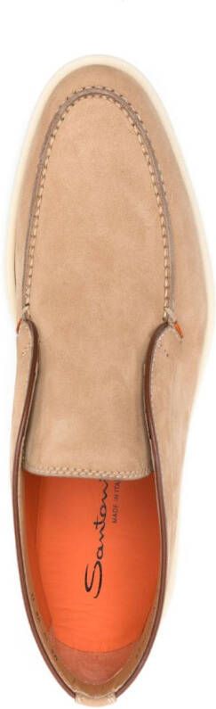 Santoni Leren laarzen Beige