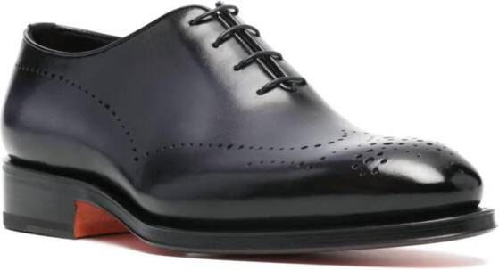 Santoni Leren brogues Bruin