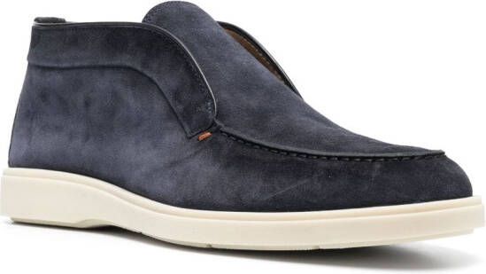 Santoni Leren handschoenen Blauw