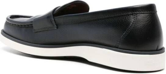 Santoni Leren loafers Blauw