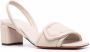 Santoni Leren slingback sandalen Beige - Thumbnail 2