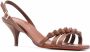 Santoni Leren slingback sandalen Bruin - Thumbnail 2