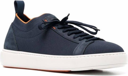 Santoni Leren sneakers Blauw