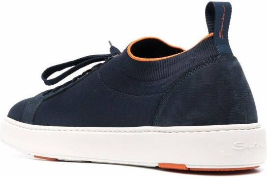 Santoni Leren sneakers Blauw