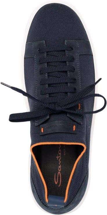 Santoni Leren sneakers Blauw