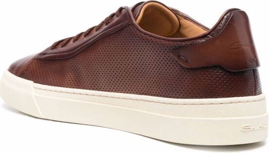 Santoni Leren sneakers Bruin