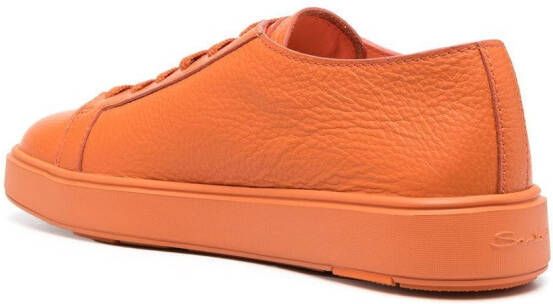 Santoni Leren sneakers Oranje