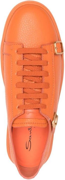 Santoni Leren sneakers Oranje