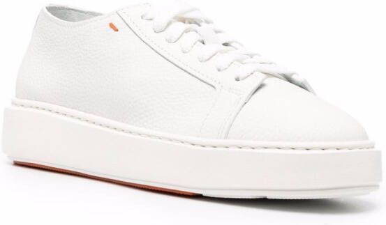 Santoni Leren sneakers Wit