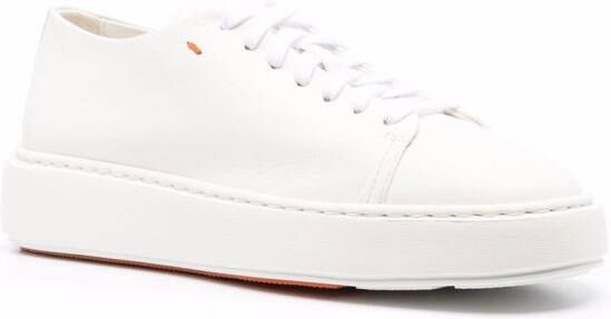 Santoni Leren sneakers Wit